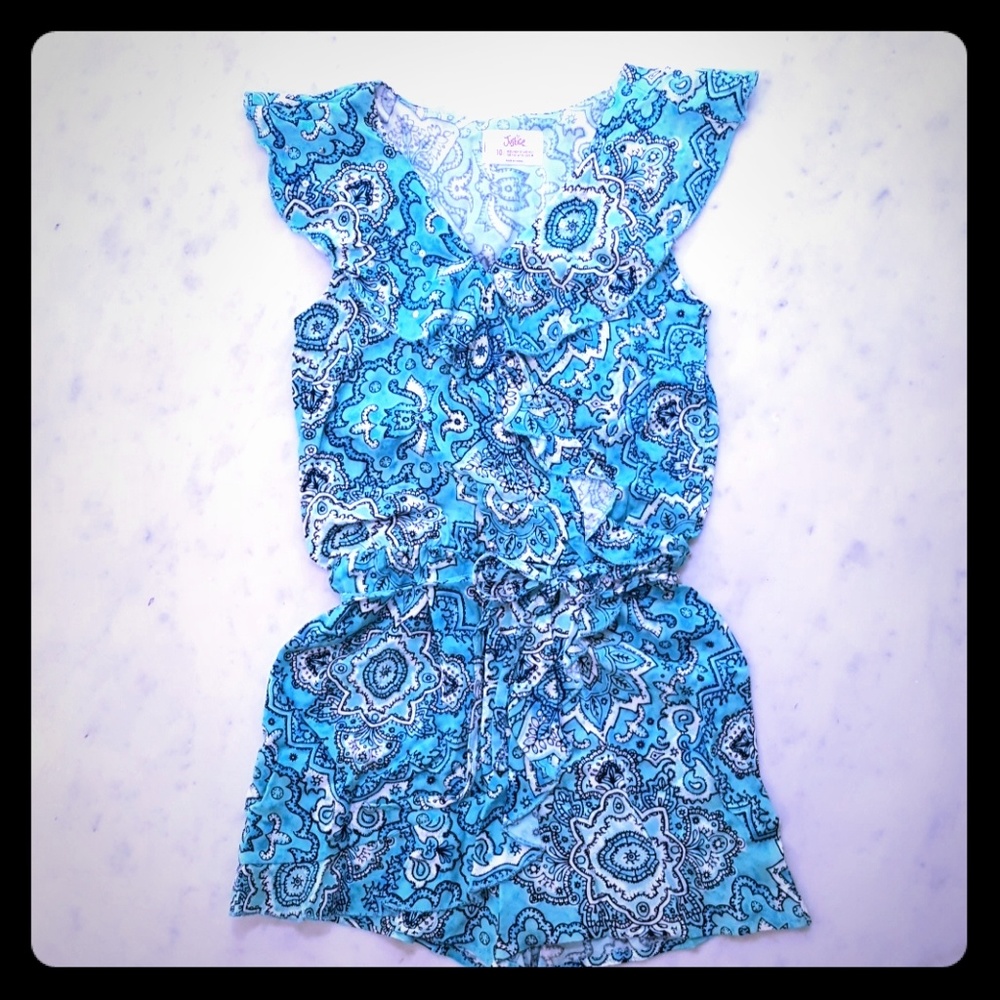 Justice girl's one piece romper